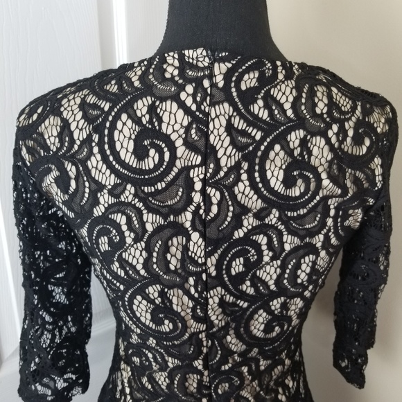 Olivia Matthews Black and Tan Lace Dress - Picture 5 of 8